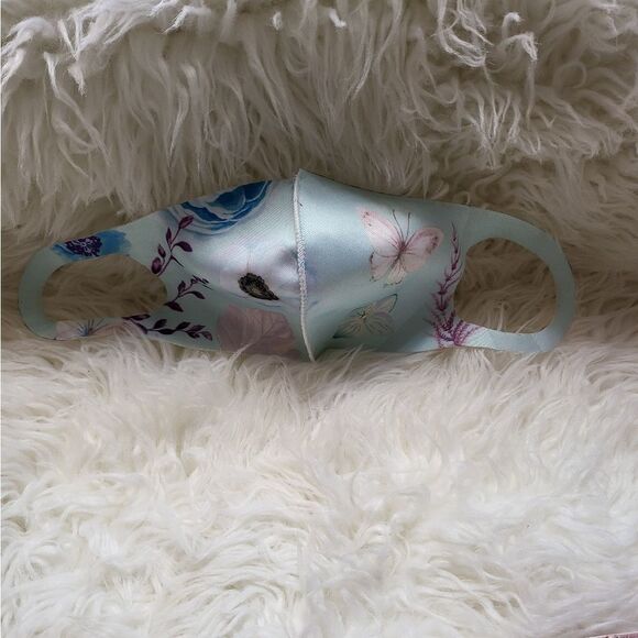 Accessories - Blue Floral Butterfly Facial Mask NWOT